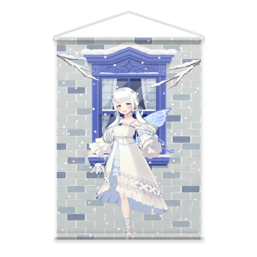 【白華 ありす】12月冬コーデ-タペストリー-G0944