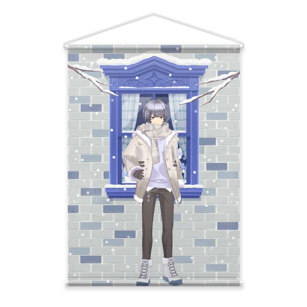 【白鈴イブキ】12月冬コーデ-タペストリー-G0957