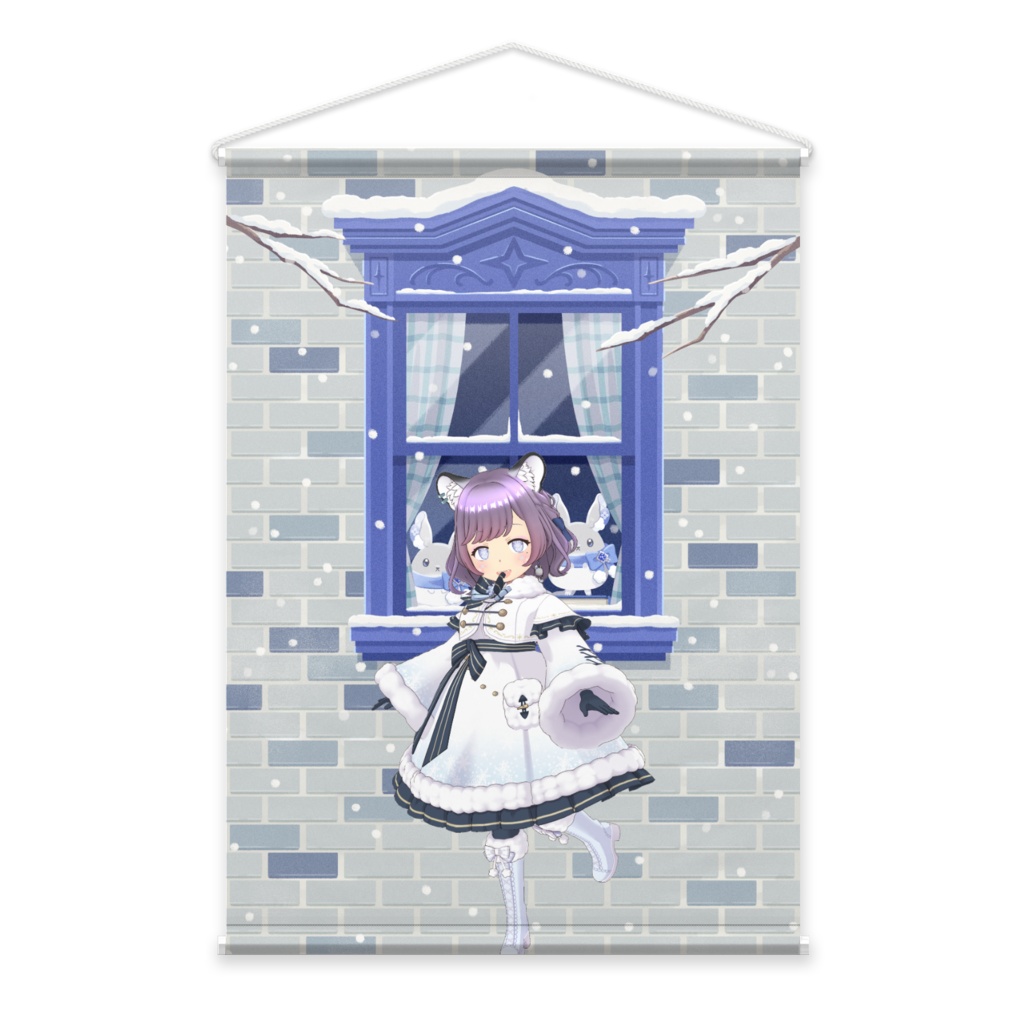 【百夜めろ】12月冬コーデ-タペストリー-G0977