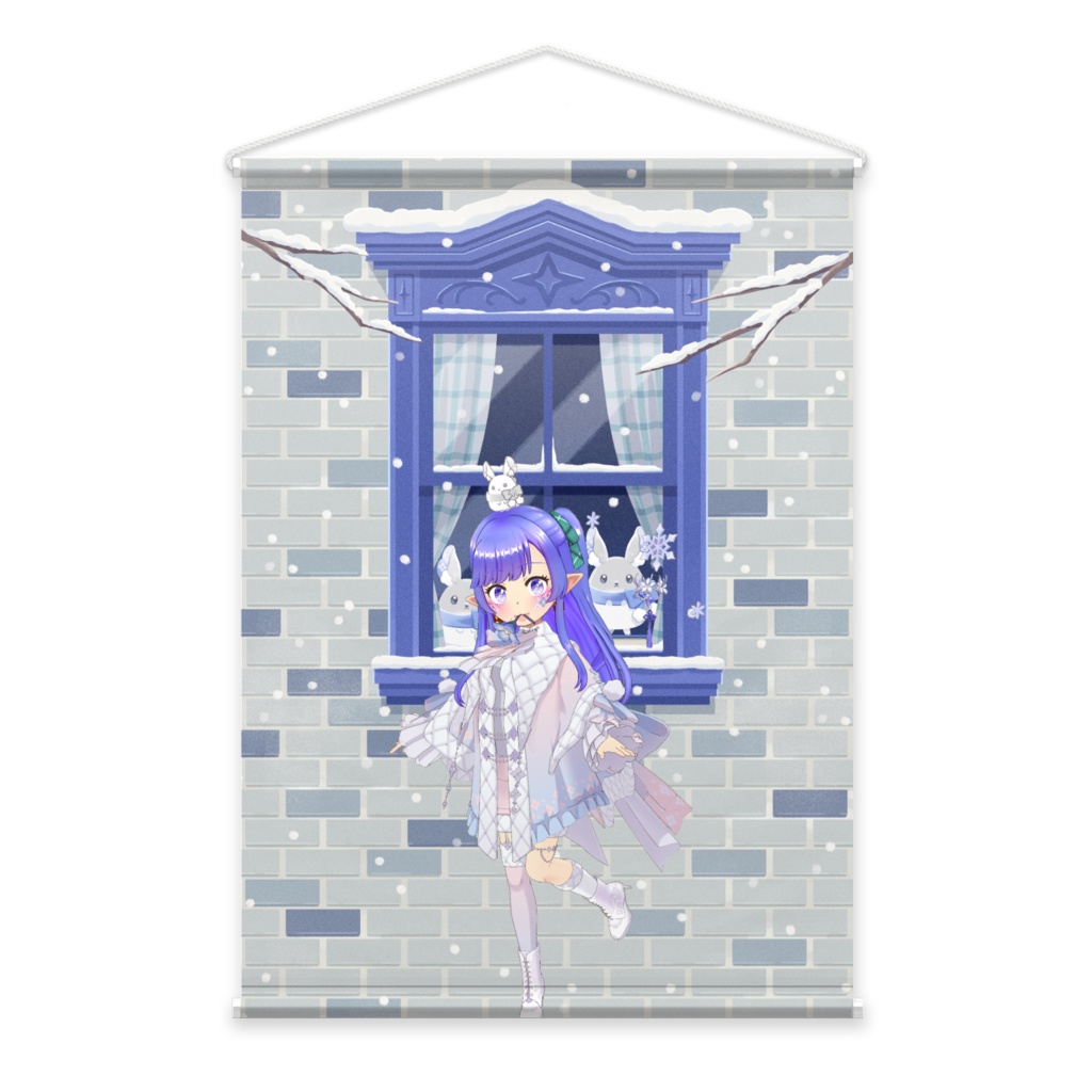 【皇みい@忍ばず忍者】12月冬コーデ-タペストリー-G0703