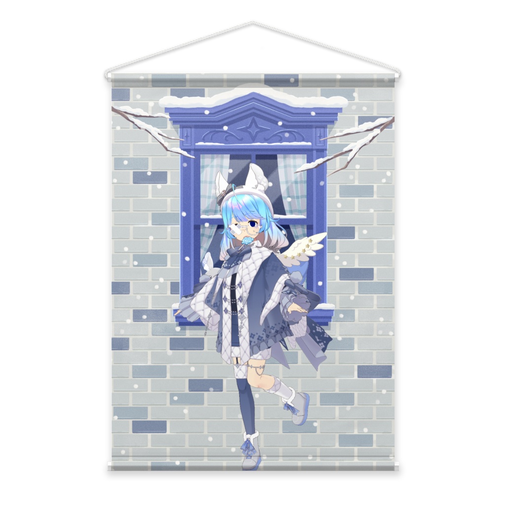 【眠堕 ねむ】12月冬コーデ-タペストリー-G1012