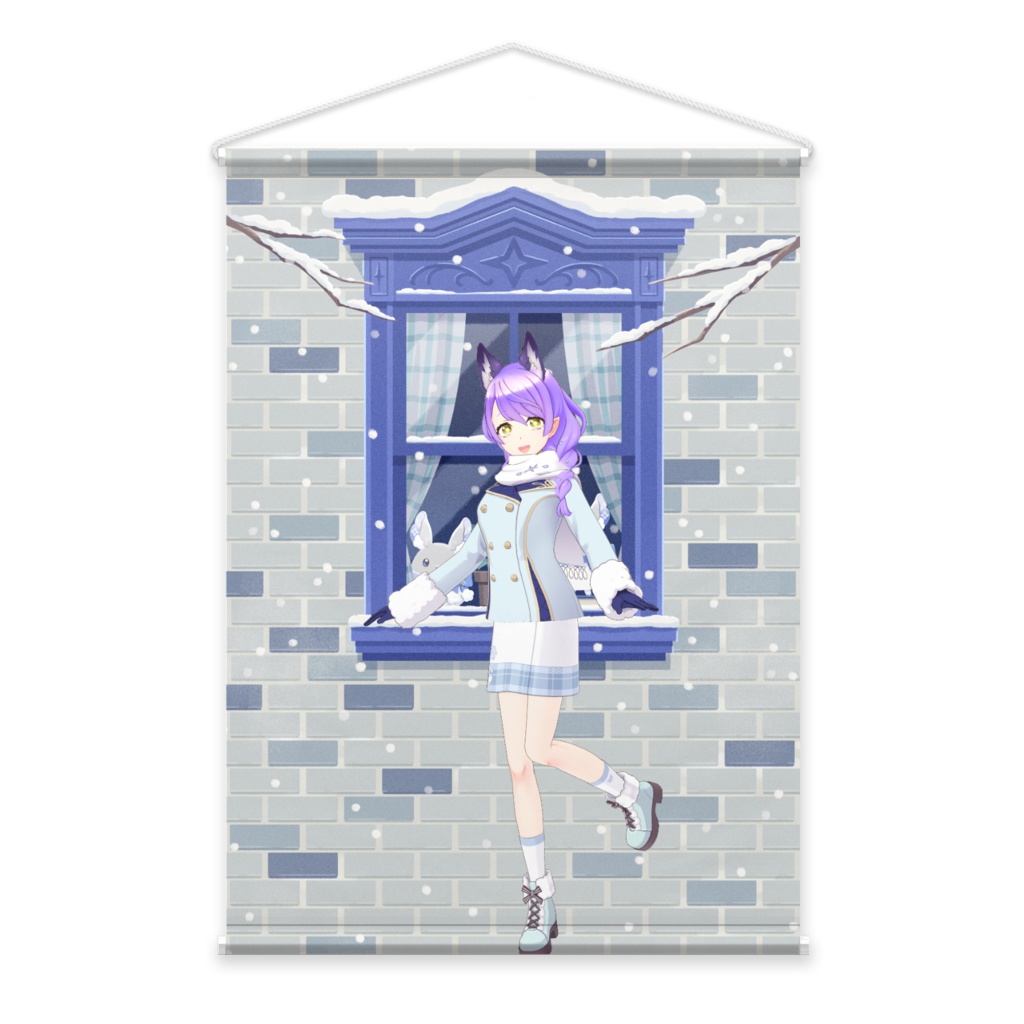 【睦月  悠彩】12月冬コーデ-タペストリー-G1006