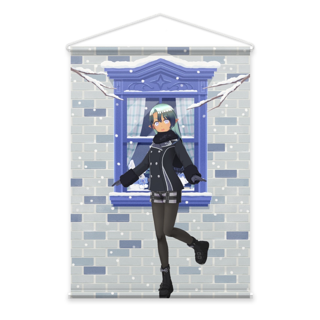 【碧生標】12月冬コーデ-タペストリー-G0996