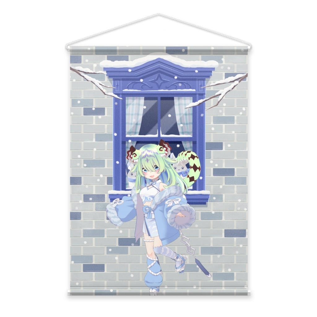 【秋麗燐音】12月冬コーデ-タペストリー-G0779
