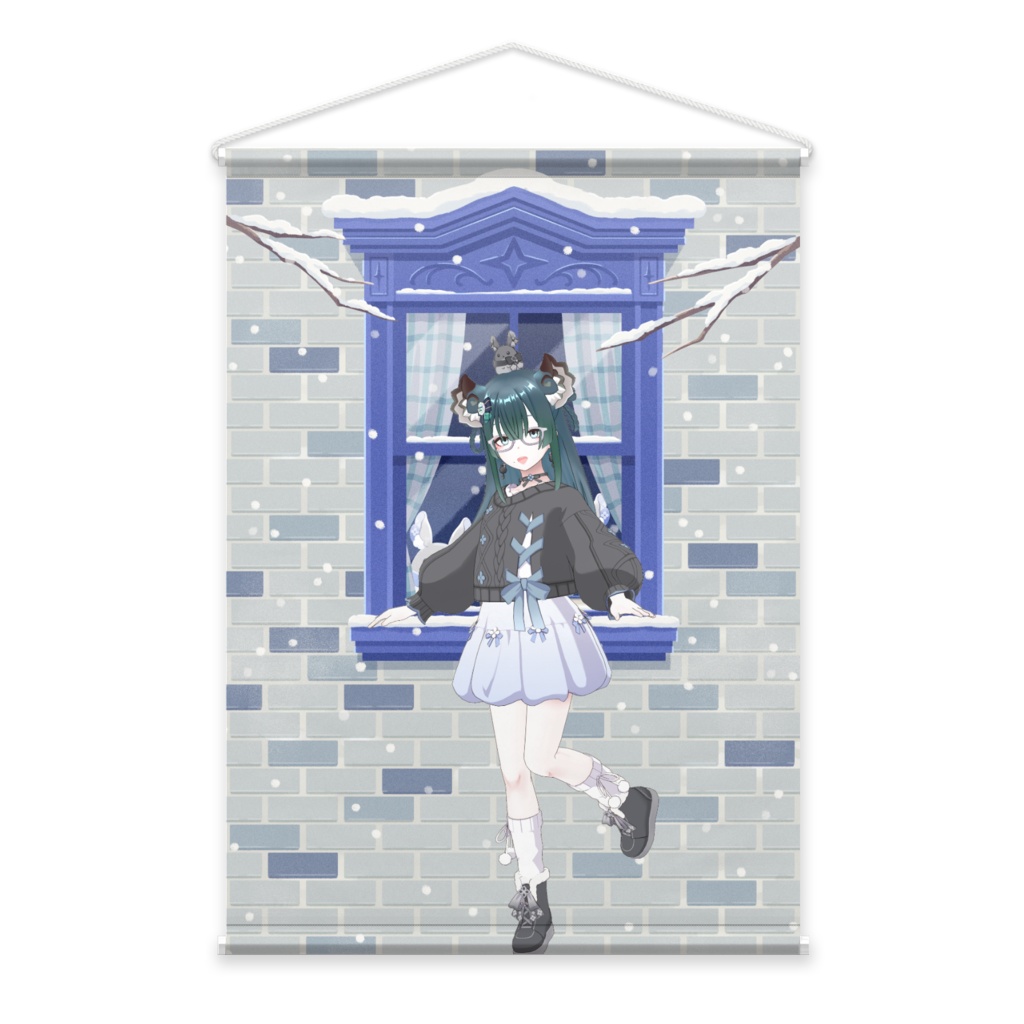 【稲庭こまち】12月冬コーデ-タペストリー-G0578