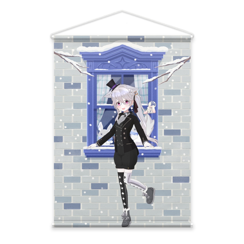 【紫焔紫乃】12月冬コーデ-タペストリー-G0745