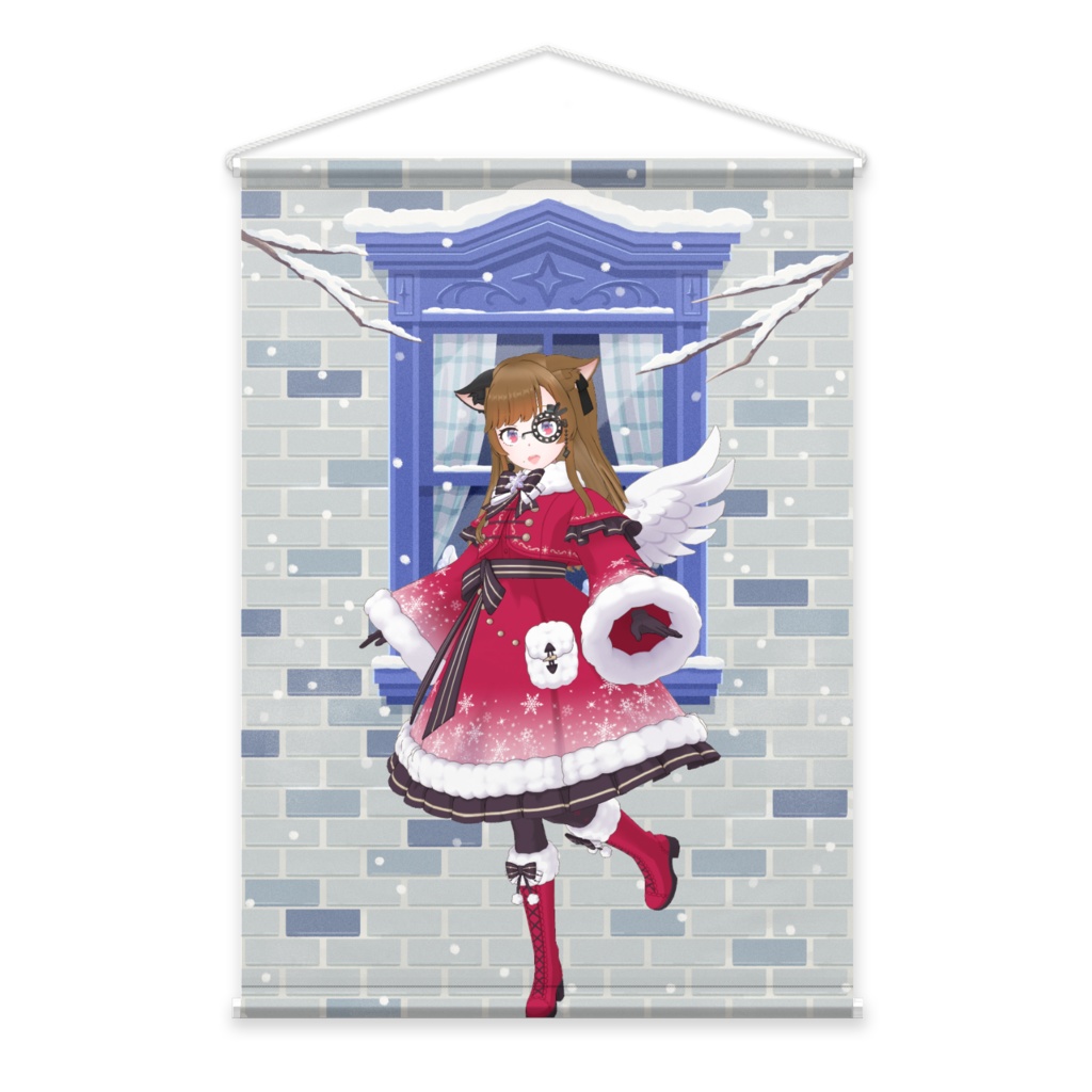 【紫華-saki-】12月冬コーデ-タペストリー-G0747