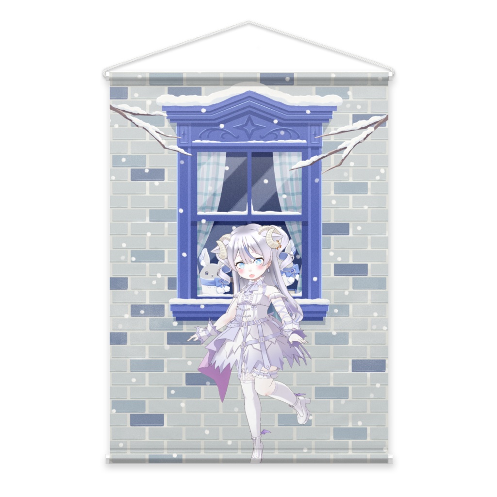 【羊宮めり】12月冬コーデ-タペストリー-G1061