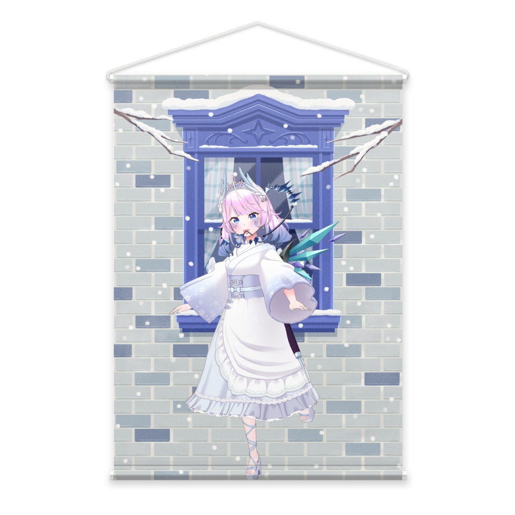 【美髪サラ】12月冬コーデ-タペストリー-G0969