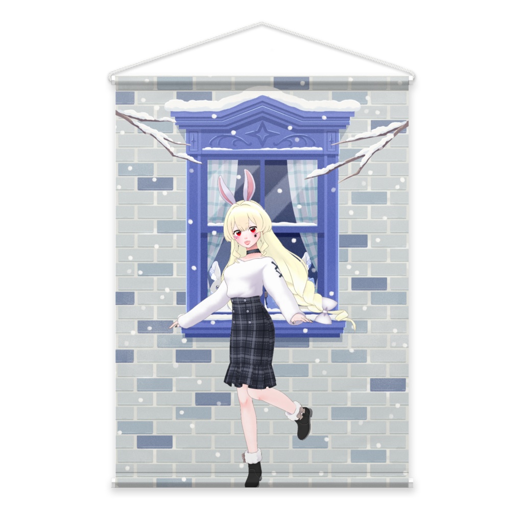 【聖園ヒカリ】12月冬コーデ-タペストリー-G0836