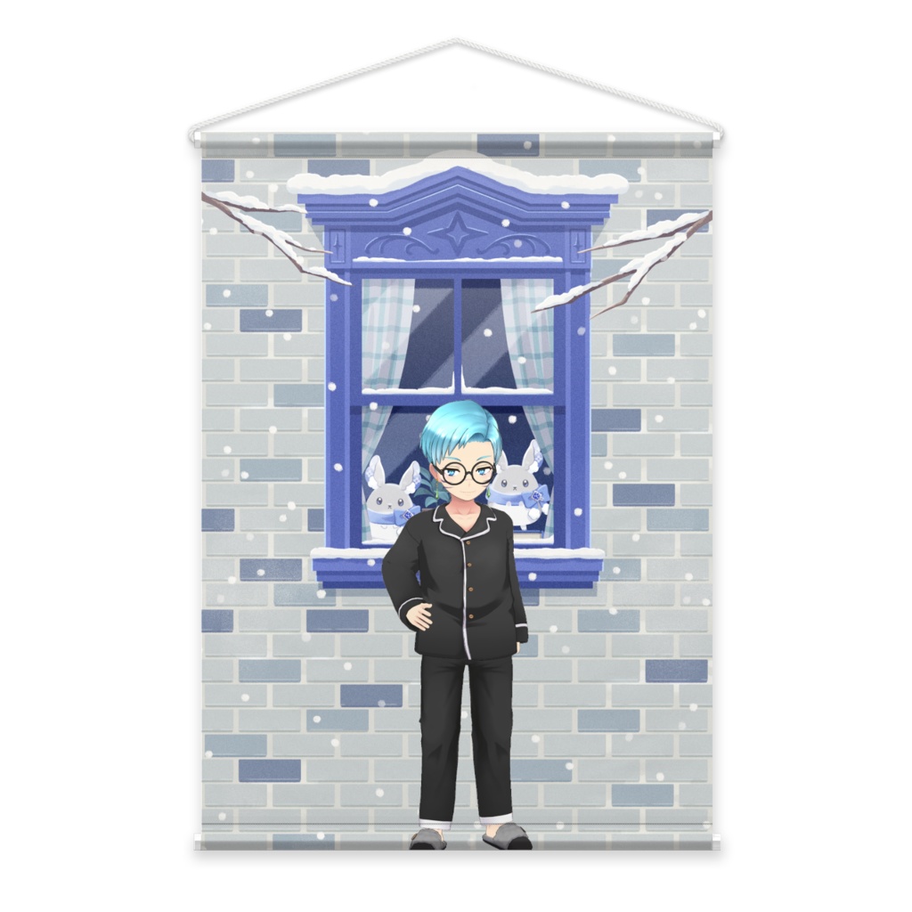 【脱力麻雀】12月冬コーデ-タペストリー-G0871