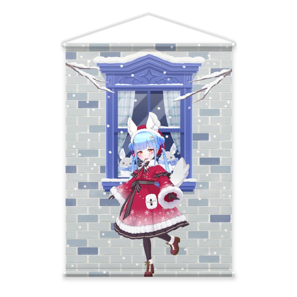 【花汰 紡李】12月冬コーデ-タペストリー-G0607