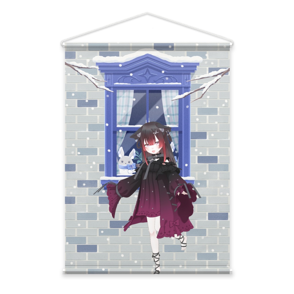 【花瓶】12月冬コーデ-タペストリー-G0610