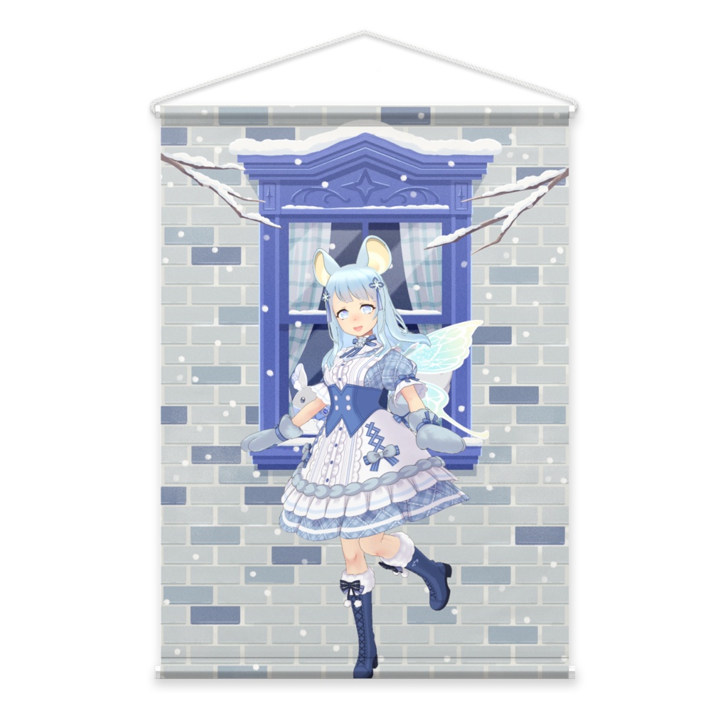 【花風 きおん】12月冬コーデ-タペストリー-G0611