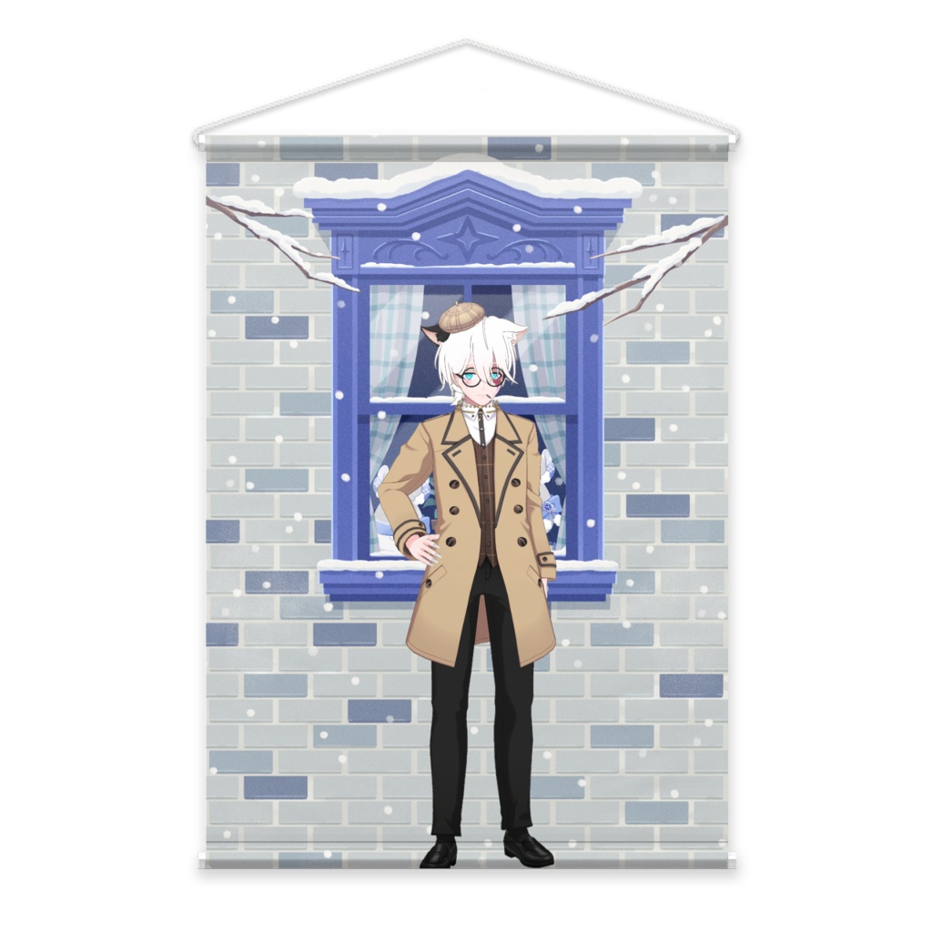 【苗字らむね】12月冬コーデ-タペストリー-G0982