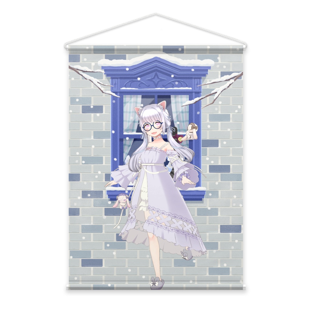 【華ノ狐 凛月】12月冬コーデ-タペストリー-G0612