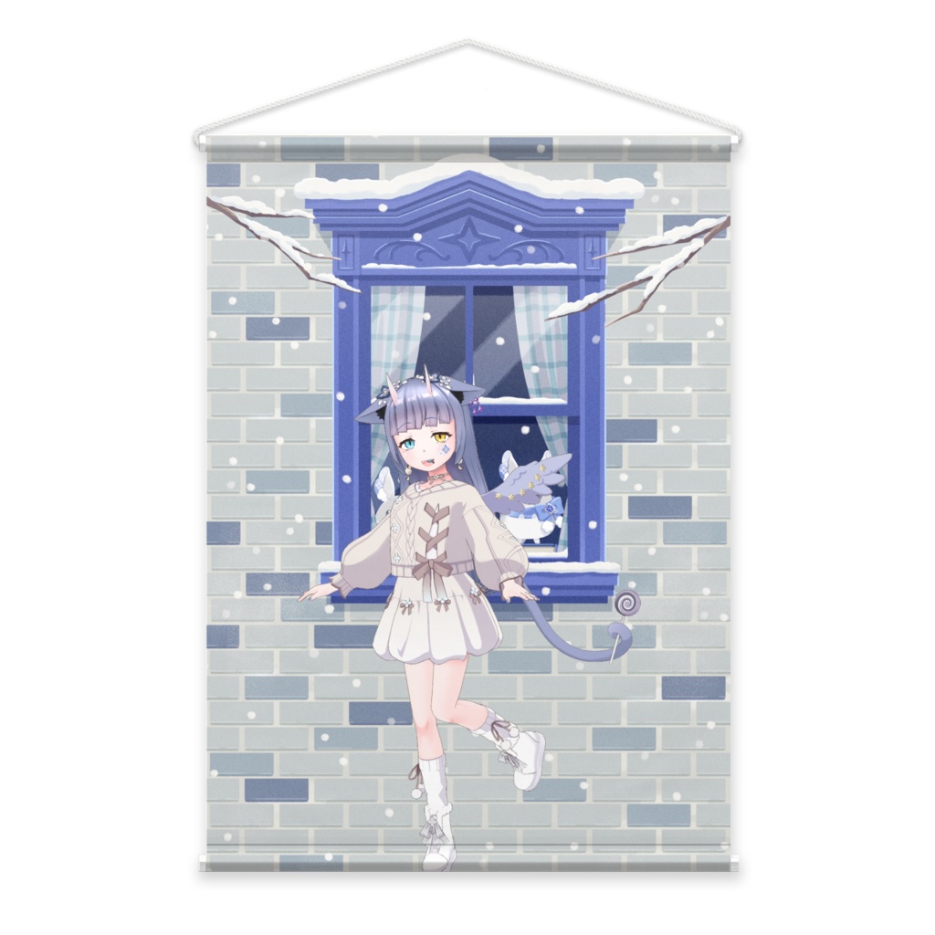 【華乃蒔梨桜】12月冬コーデ-タペストリー-G0614