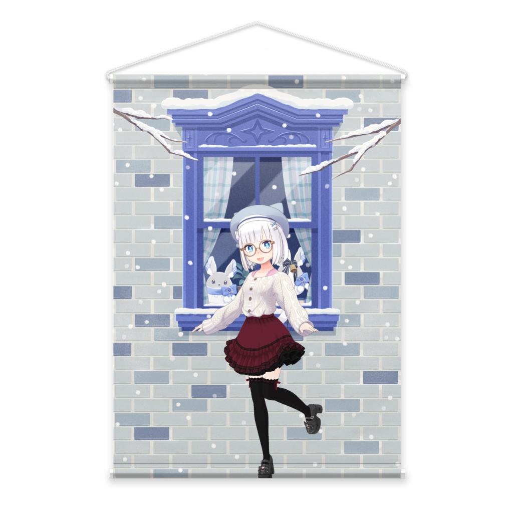 【葉香隠苑】12月冬コーデ-タペストリー-G1062