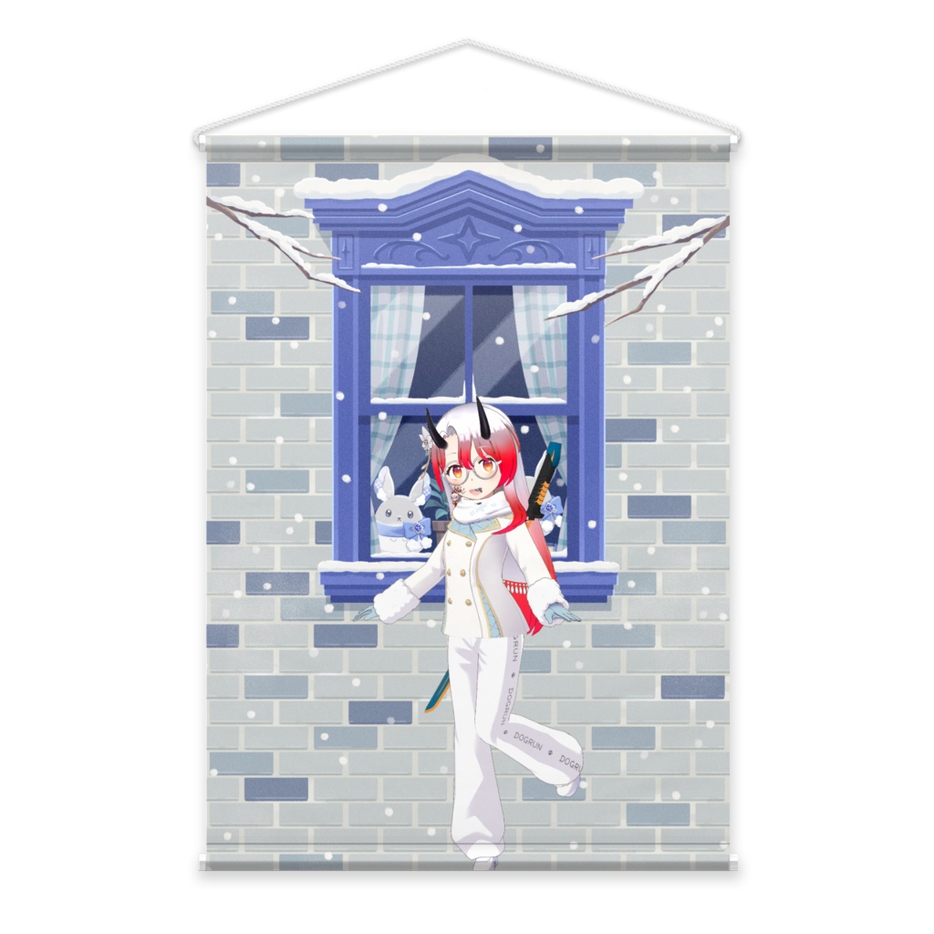 【詩音[しお]】12月冬コーデ-タペストリー-G0759
