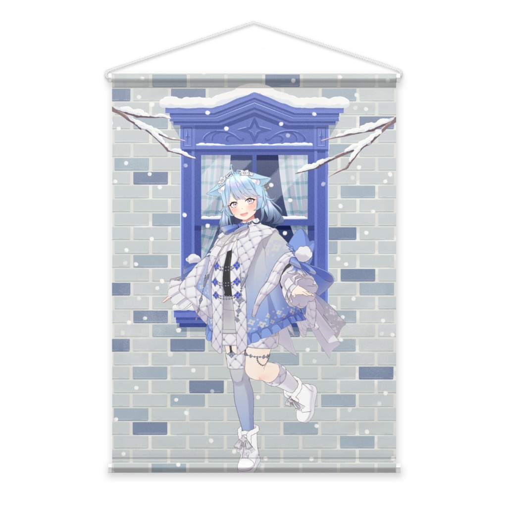 【金春 いゆ】12月冬コーデ-タペストリー-G0655