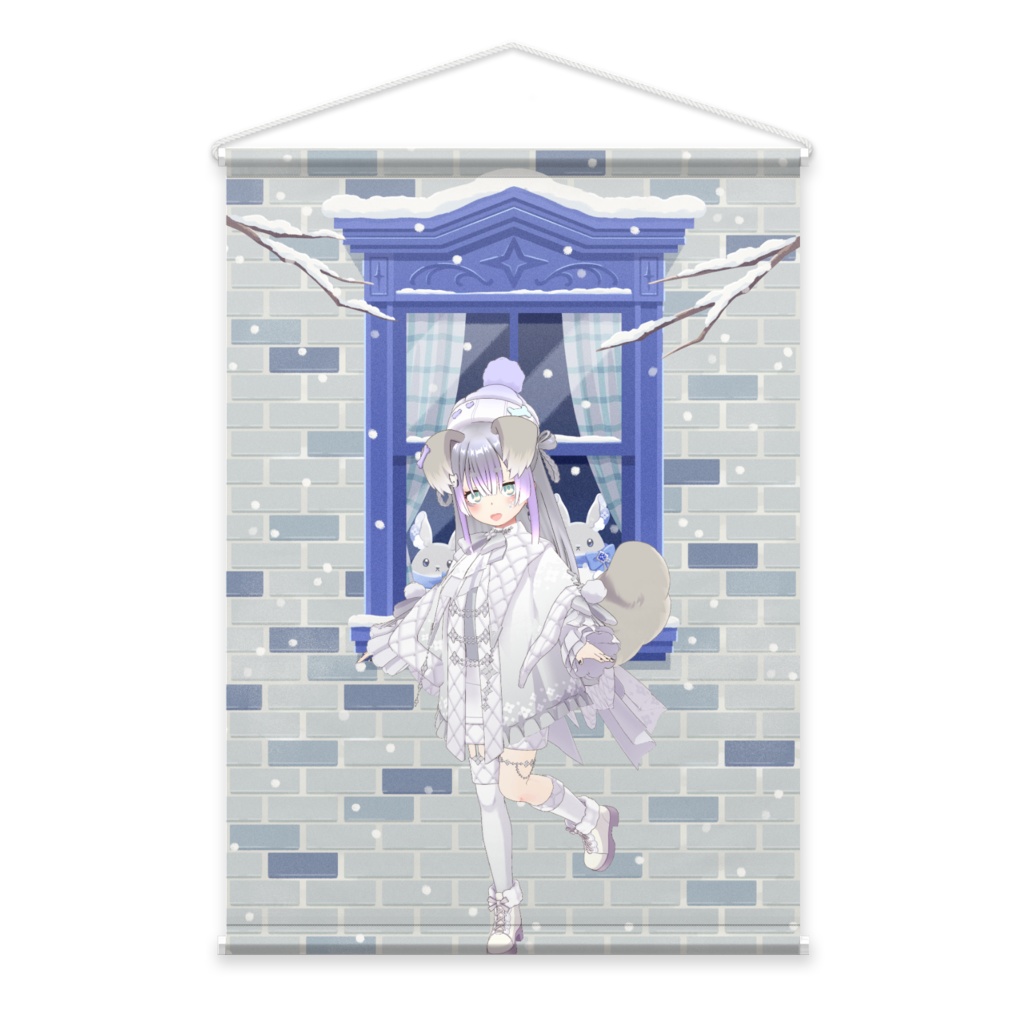 【雑穀米定食】12月冬コーデ-タペストリー-G0740