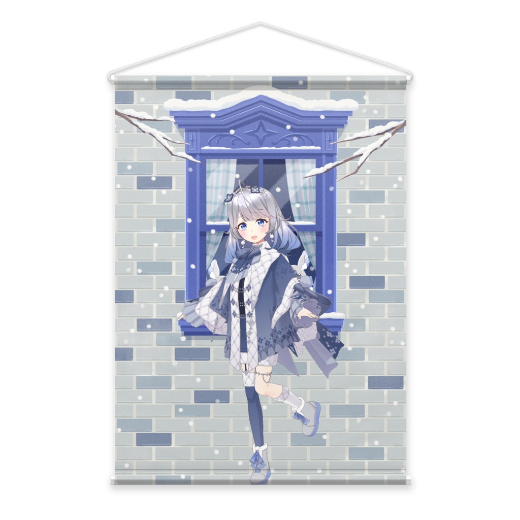 【雨宮ほたる】12月冬コーデ-タペストリー-G0582