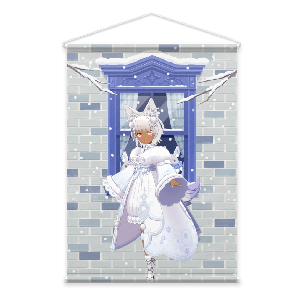 【雨音空天】12月冬コーデ-タペストリー-G0581