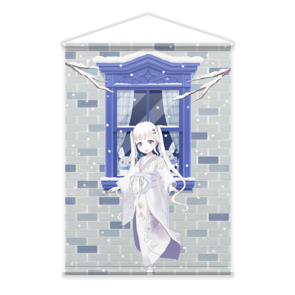 【雪丹】12月冬コーデ-タペストリー-G0847