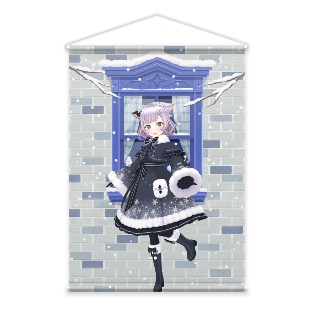 【雪待 雫乃】12月冬コーデ-タペストリー-G0846