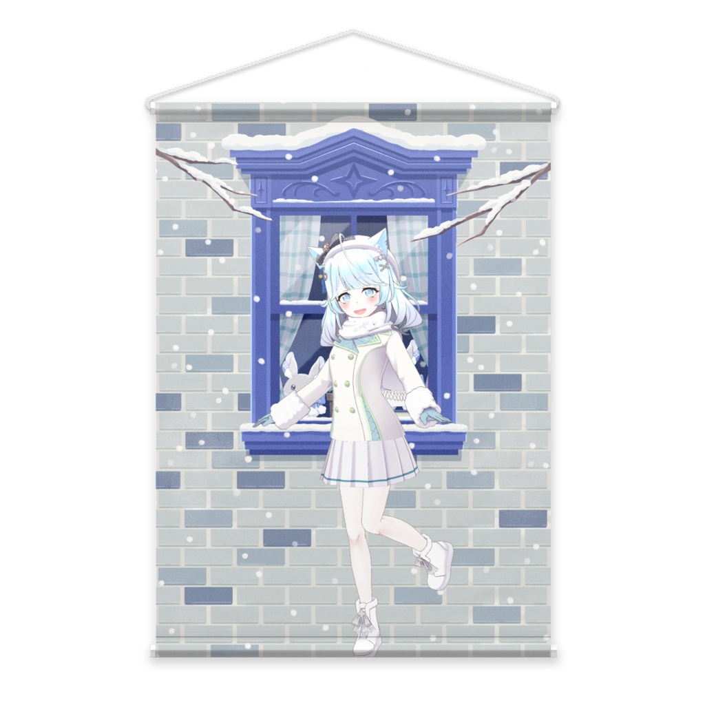 【雪月 ふゆ】12月冬コーデ-タペストリー-G0841