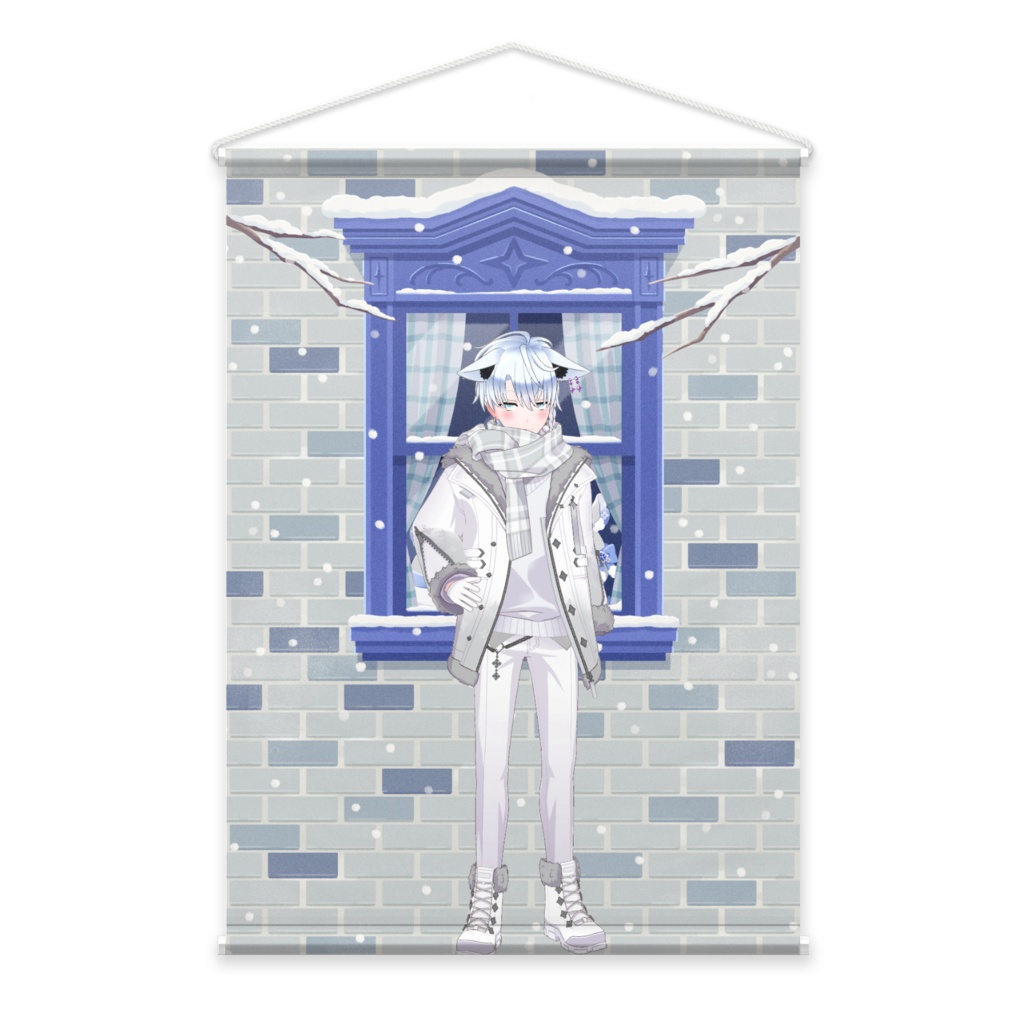 【雪月 神樂】12月冬コーデ-タペストリー-G0842