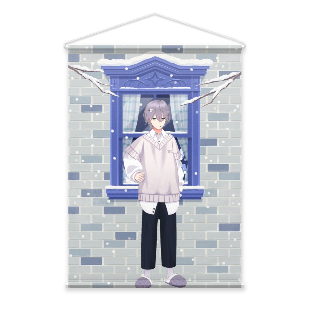 【雪村】12月冬コーデ-タペストリー-G0845