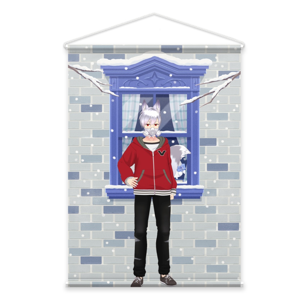 【雪都千歳】12月冬コーデ-タペストリー-G0848