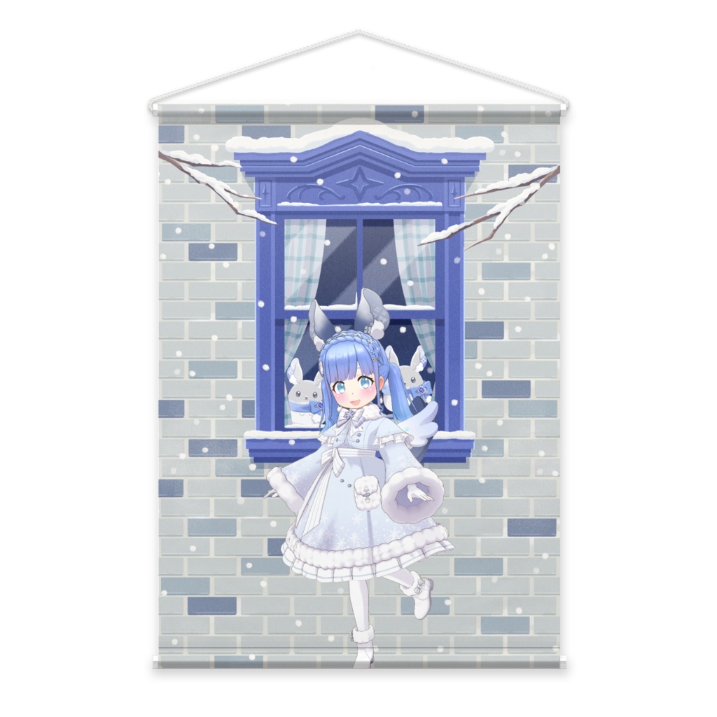 【雫石つゆ】12月冬コーデ-タペストリー-G0766