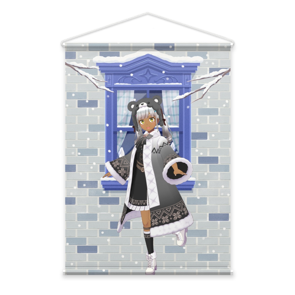 【霧島 やづき】12月冬コーデ-タペストリー-G1023