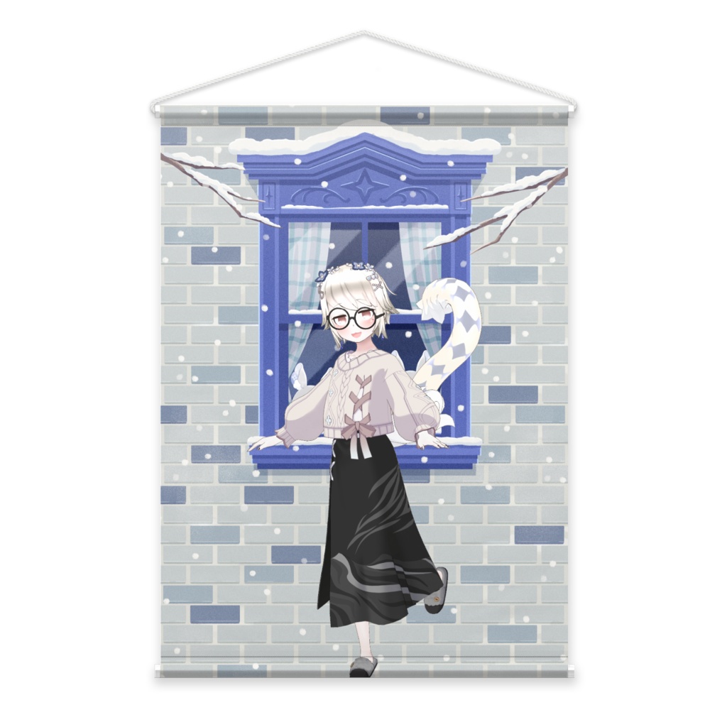 【香ぶとむし】12月冬コーデ-タペストリー-G0707