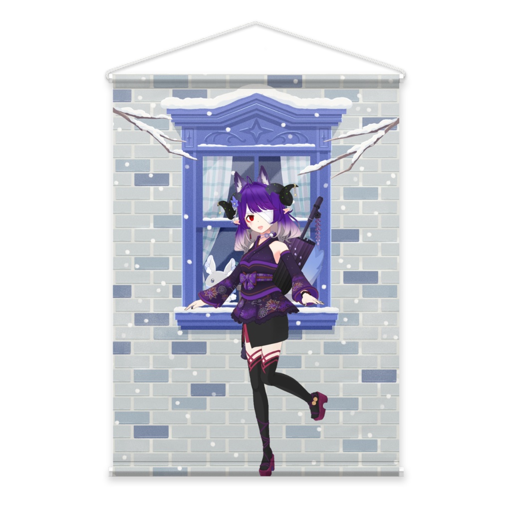 【鬼狐水仙】12月冬コーデ-タペストリー-G0636