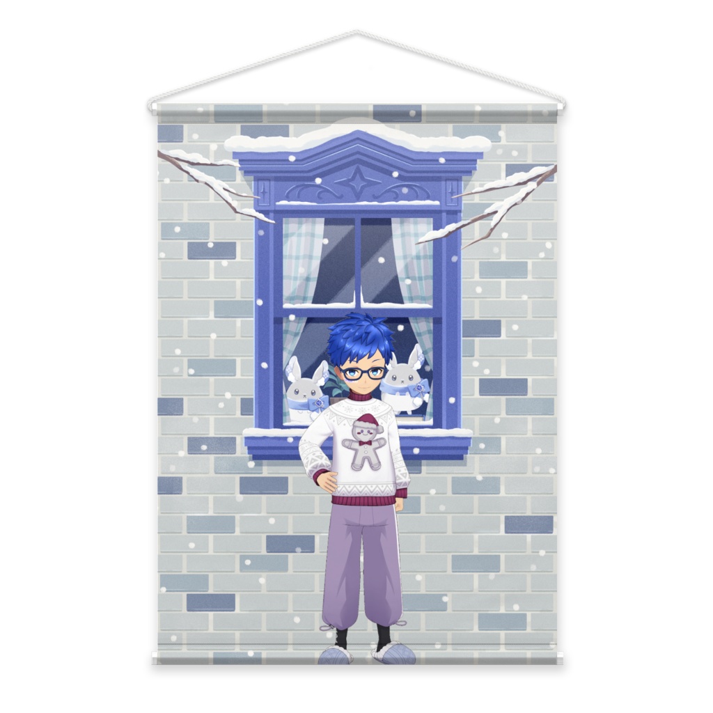 【黄泉ガエル山猫】12月冬コーデ-タペストリー-G0589