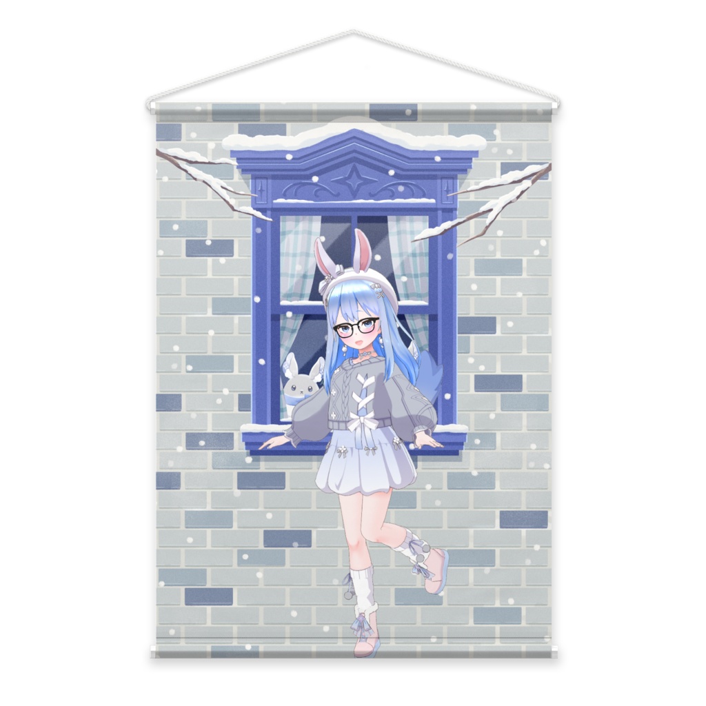 【黒矢美海】12月冬コーデ-タペストリー-G0720