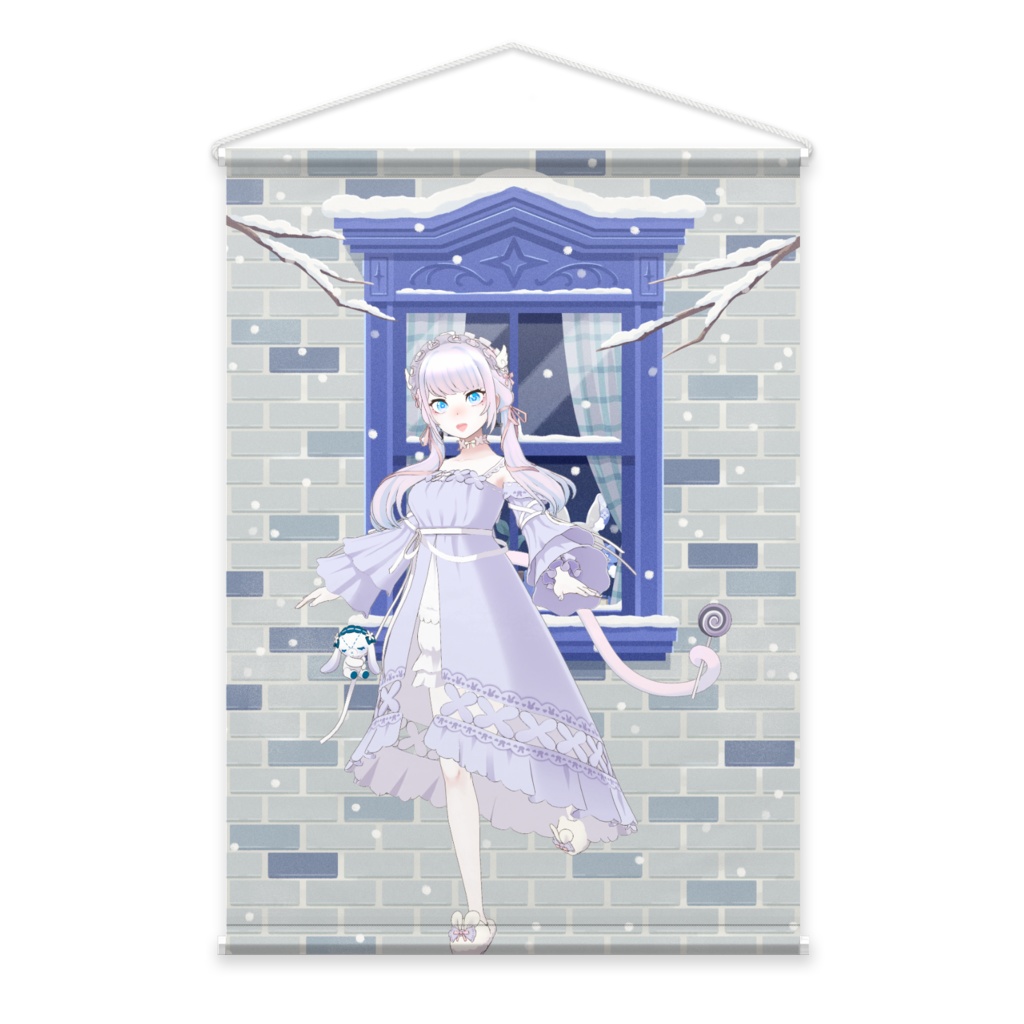 【黒蝶-くろは-】12月冬コーデ-タペストリー-G0714