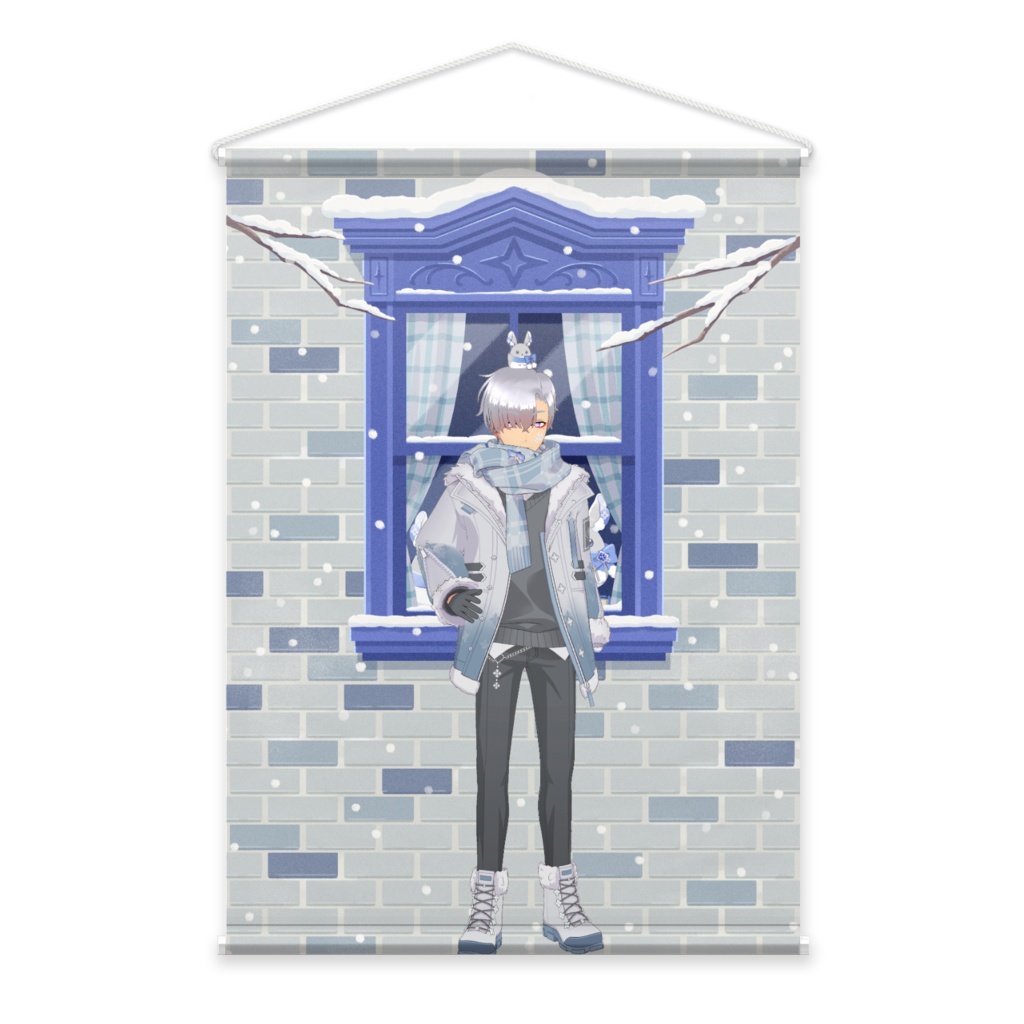 【ＣＲＯＷＮ】12月冬コーデ-タペストリー-G0023