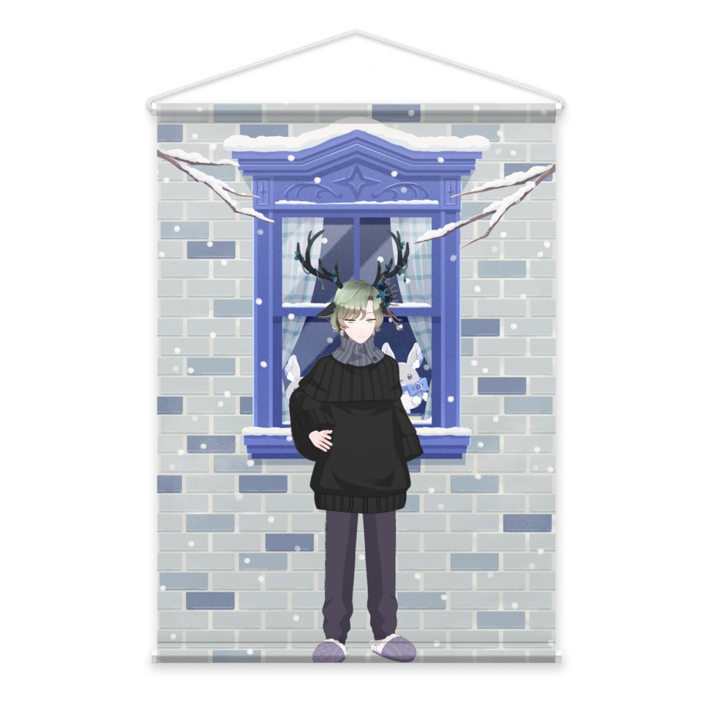 【Ｊ】12月冬コーデ-タペストリー-G0033