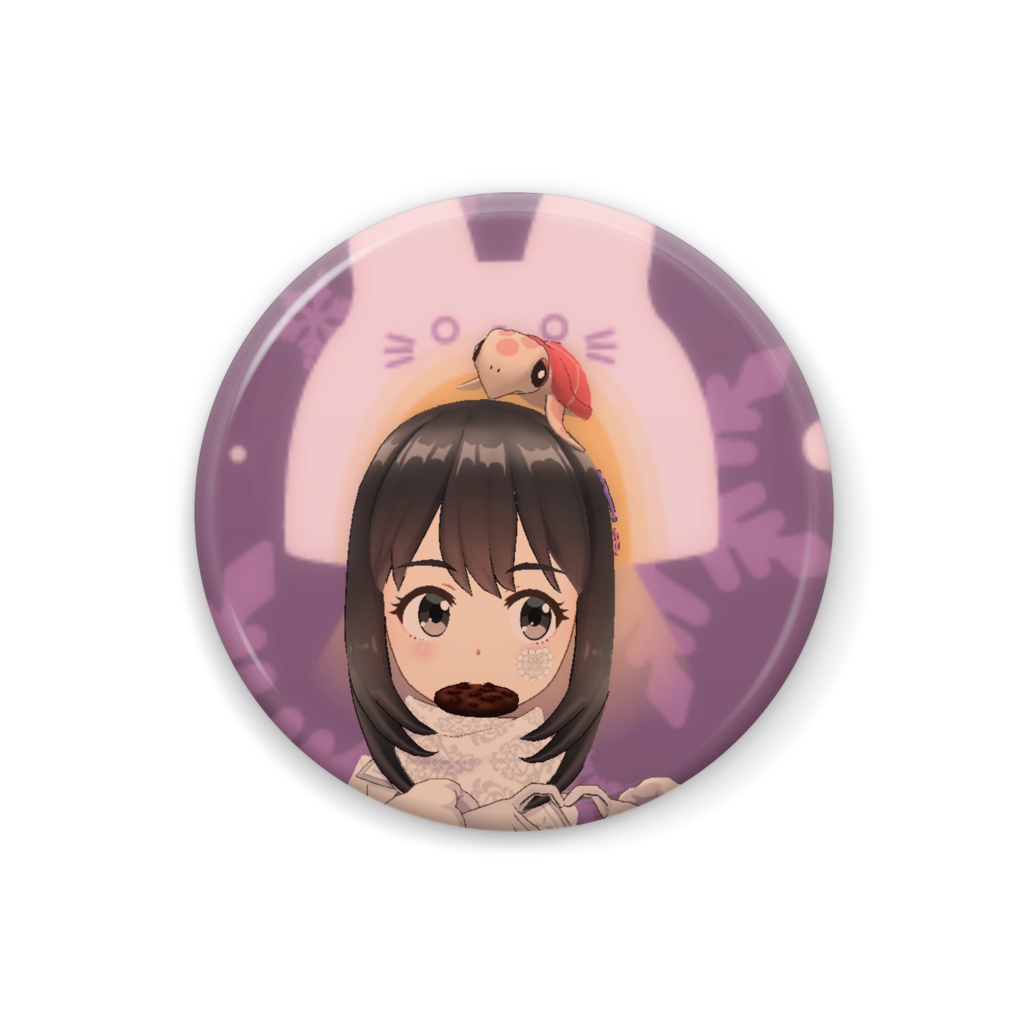 【あむちゃん】12月冬コーデ-缶バッジ-G0090