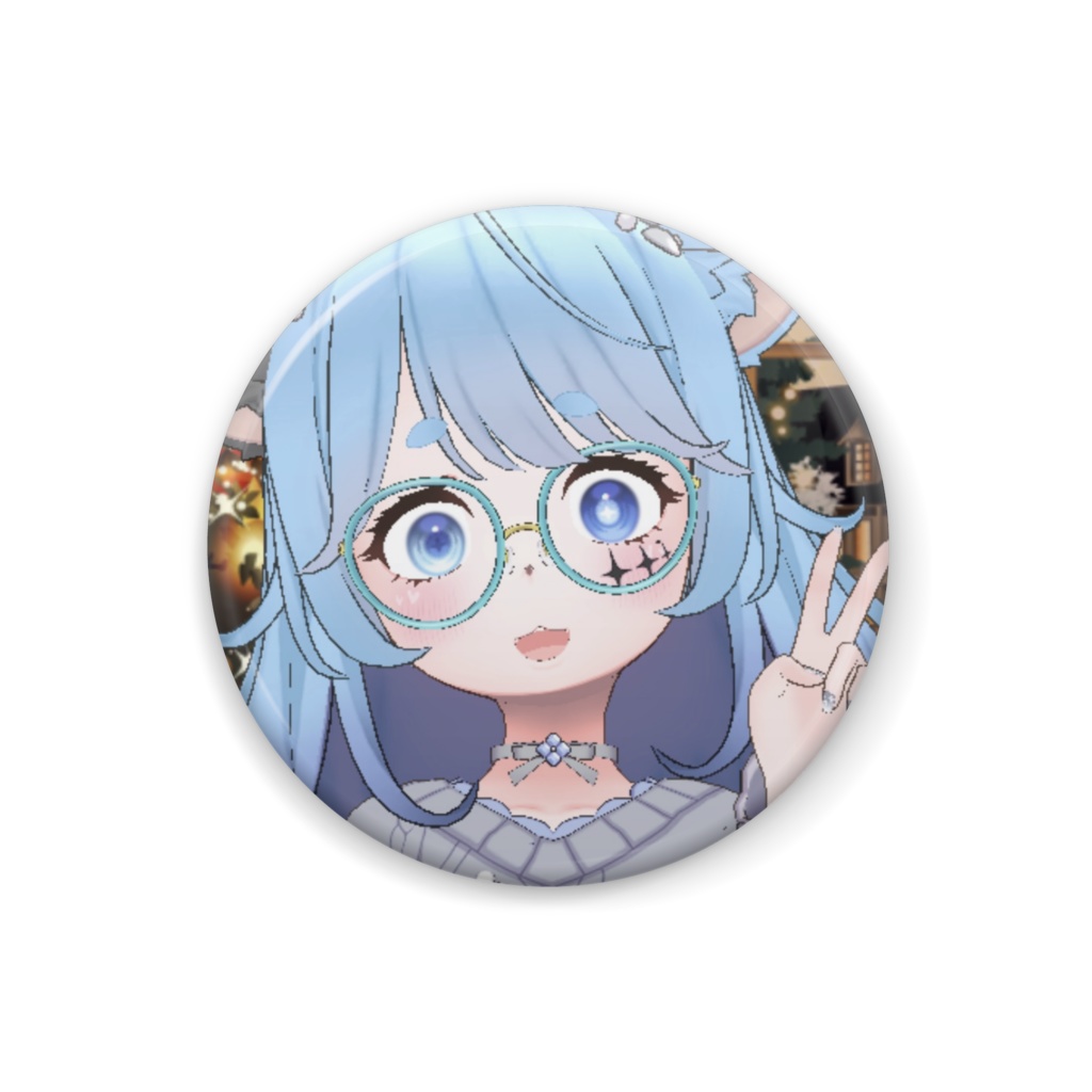 【ねこんが】12月冬コーデ-缶バッジ-G0346