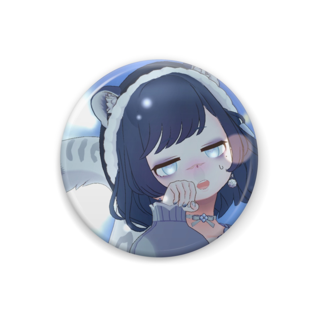 【やみねこ】12月冬コーデ-缶バッジ-G0495