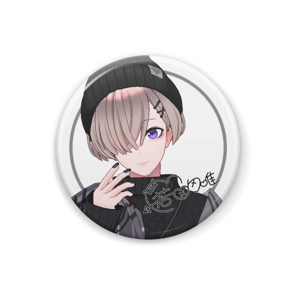 【匿田匁唯】12月冬コーデ-缶バッジ-G0916