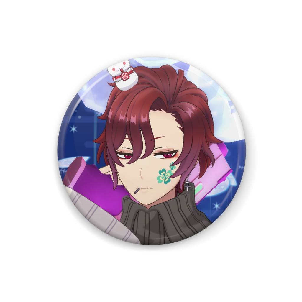 【四葩まゅ】12月冬コーデ-缶バッジ-G0744