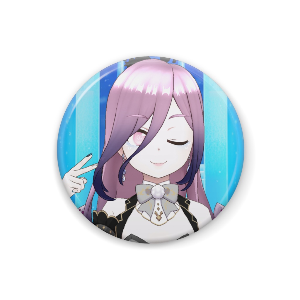 【夕方の虹】12月冬コーデ-缶バッジ-G1058