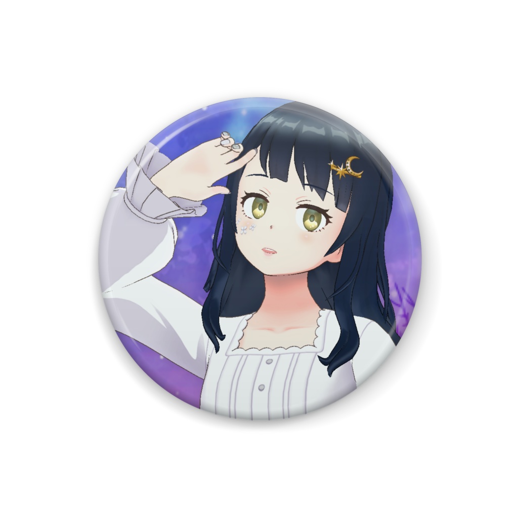 【夜川 茉莉】12月冬コーデ-缶バッジ-G1035