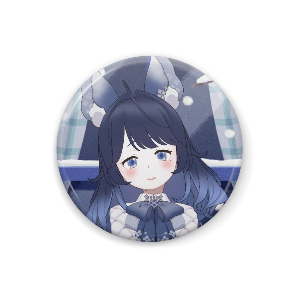 【夜月 あい】12月冬コーデ-缶バッジ-G1031